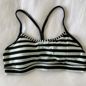 Lululemon Flow Y Striped Sports Bra Size 8